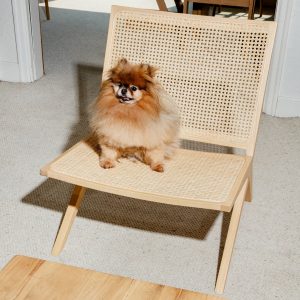 Home endless summer lounge chair, natural cane/ash