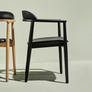 count on me dining chair, black oak, black seat