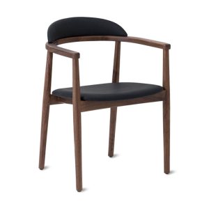 count on me dining chair, walnut, black seat