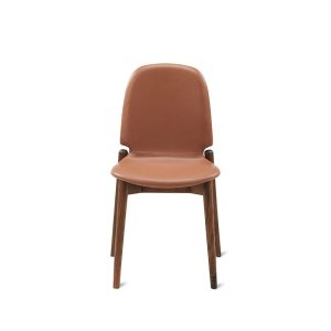 Home dine in dining chair (set of two), walnut/pecan