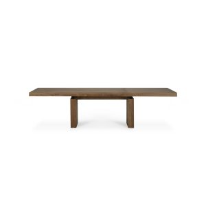 double extendable dining table natural teak