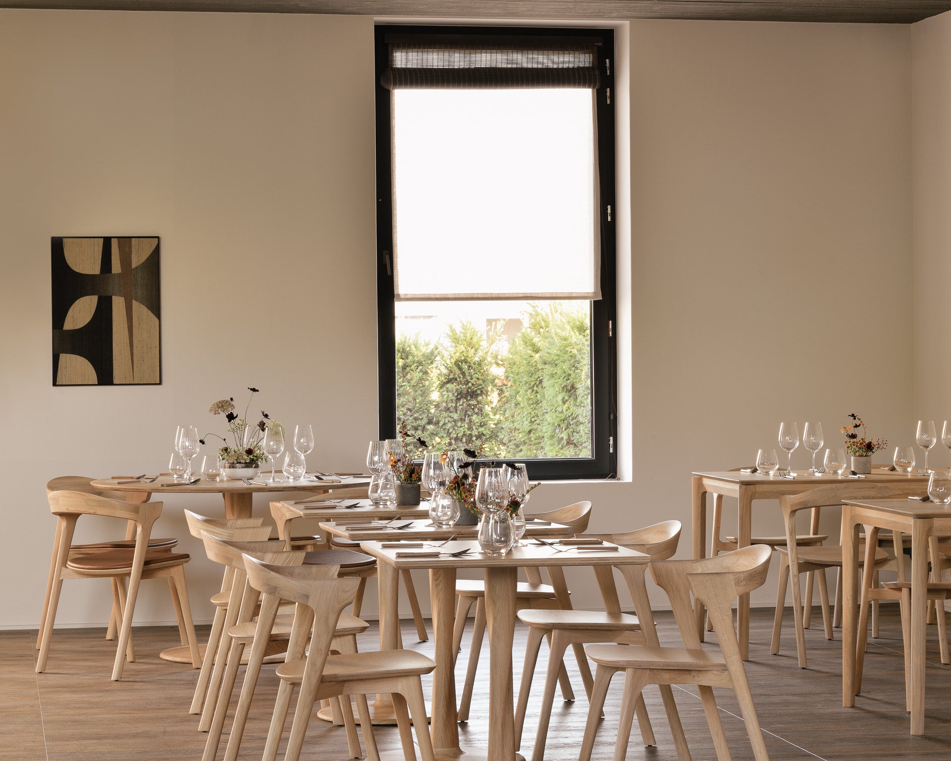bok dining table varnished oak