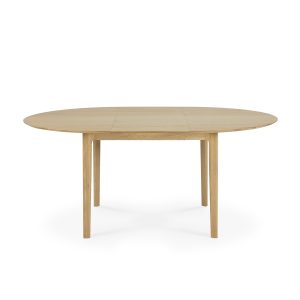 bok round extendable dining table oak