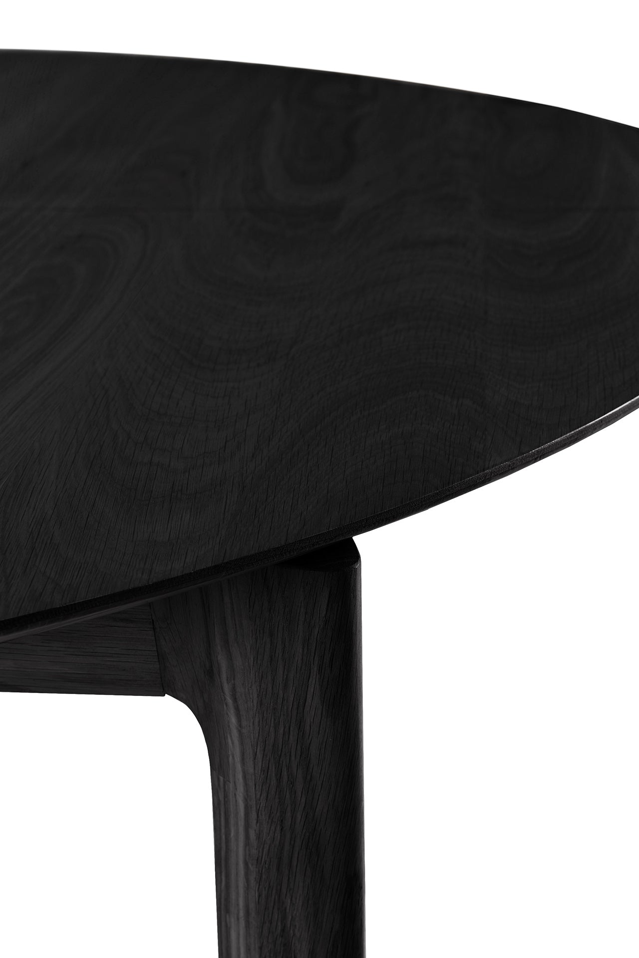 bok round extendable dining table black