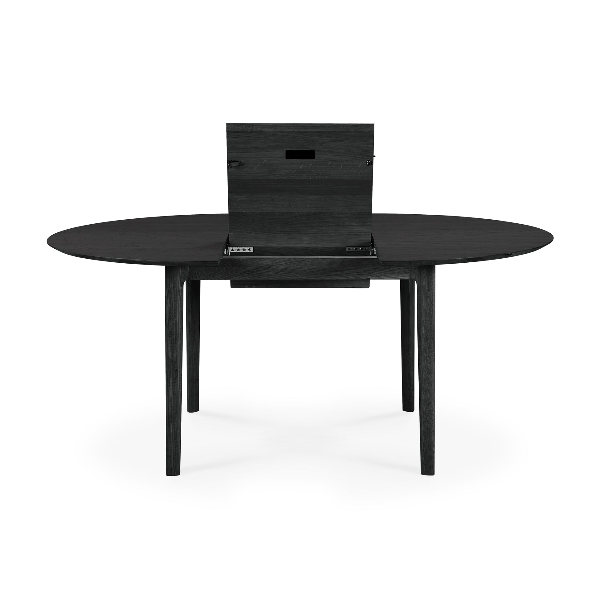 bok round extendable dining table black