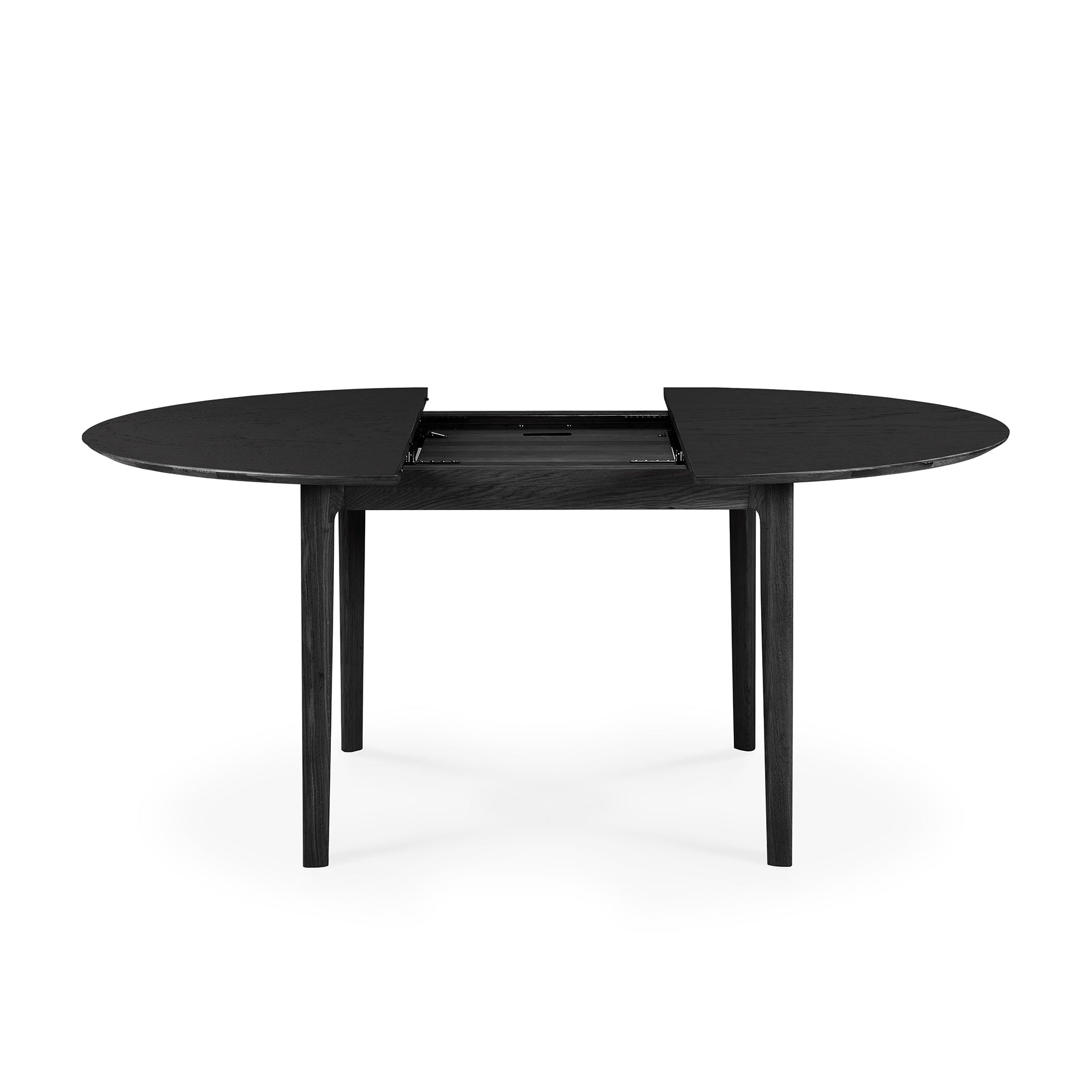 bok round extendable dining table black