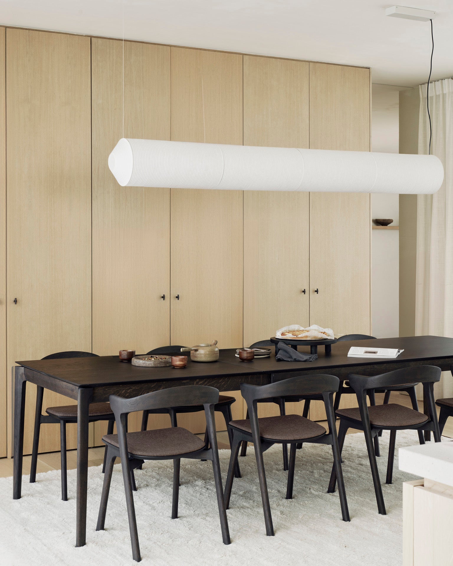 bok extendable dining table brown oak