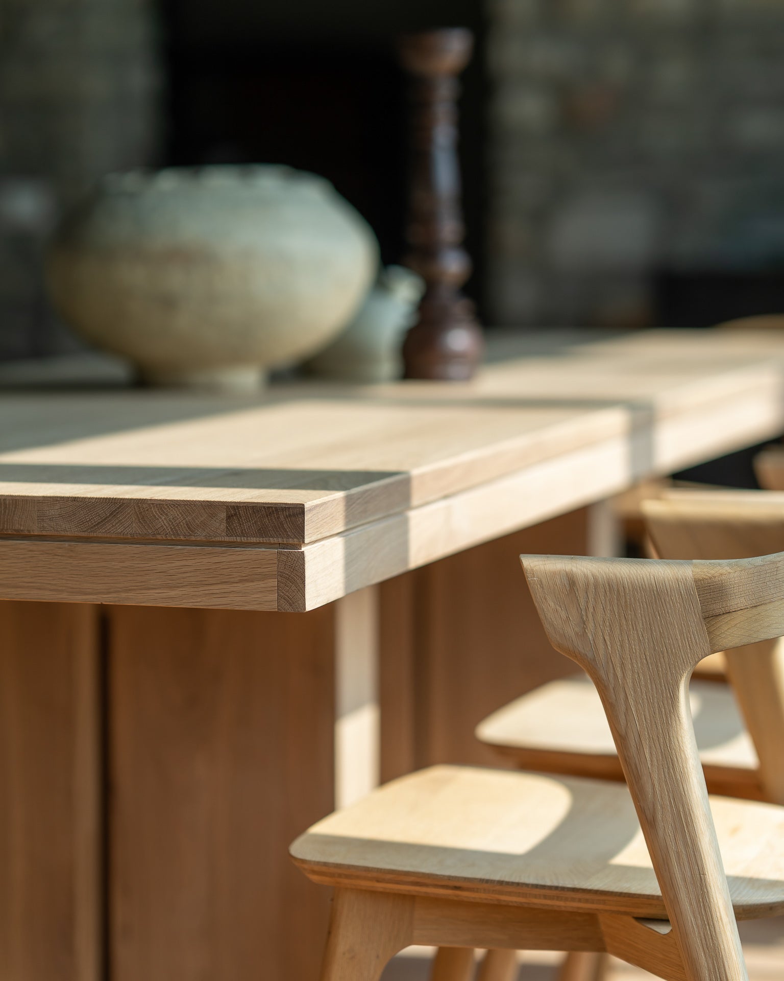 double extendable dining table oak