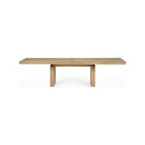 double extendable dining table oak
