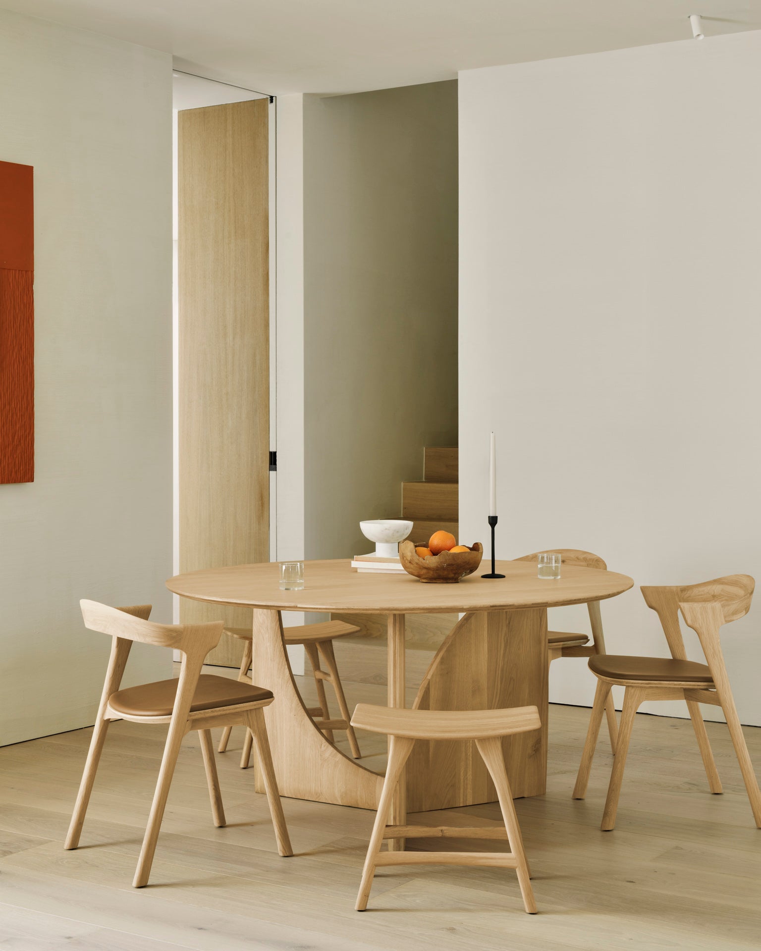 geometric dining table oak geometric dining table oak