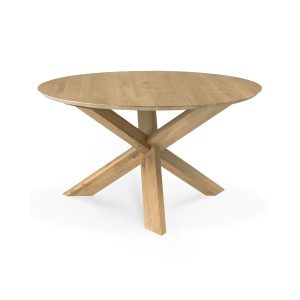 circle dining table oak