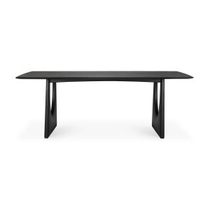 geometric dining table black