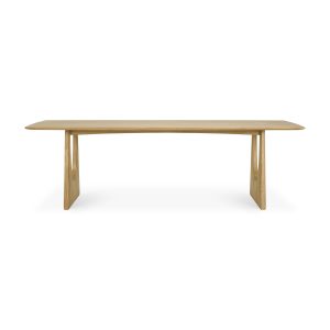 geometric dining table oak
