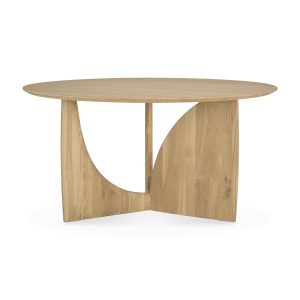 geometric dining table oak