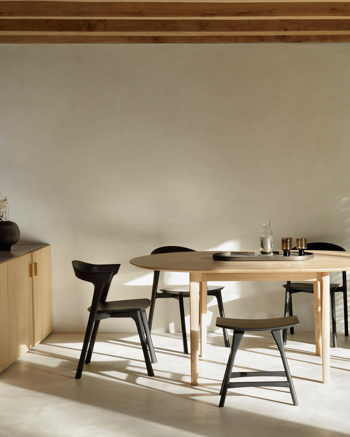 bok round extendable dining table oak bok round extendable dining table oak