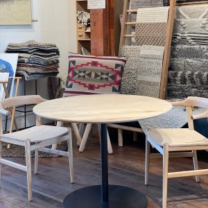 disco round dining table white ash